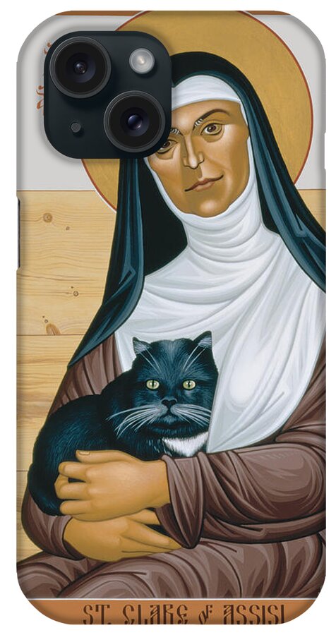 St. Clare Of Assisi iPhone Case featuring the painting St. Clare of Assisi - RLCOA by Br Robert Lentz OFM