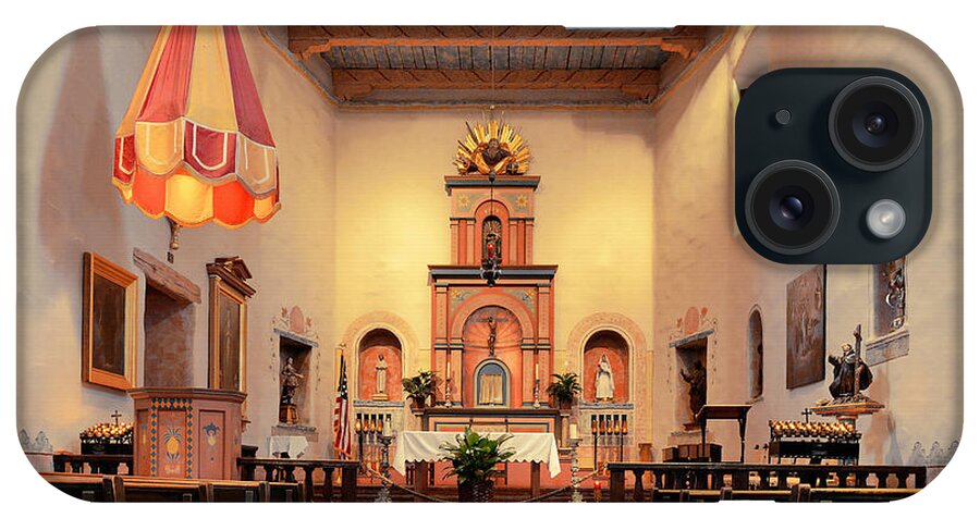 St Francis Chapel iPhone Case featuring the photograph St Francis Chapel at Mission San Diego by Alexandra Till