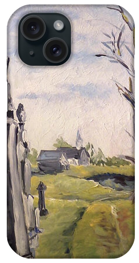 Cemetery iPhone Case featuring the painting St. John's by Joseph A Langley