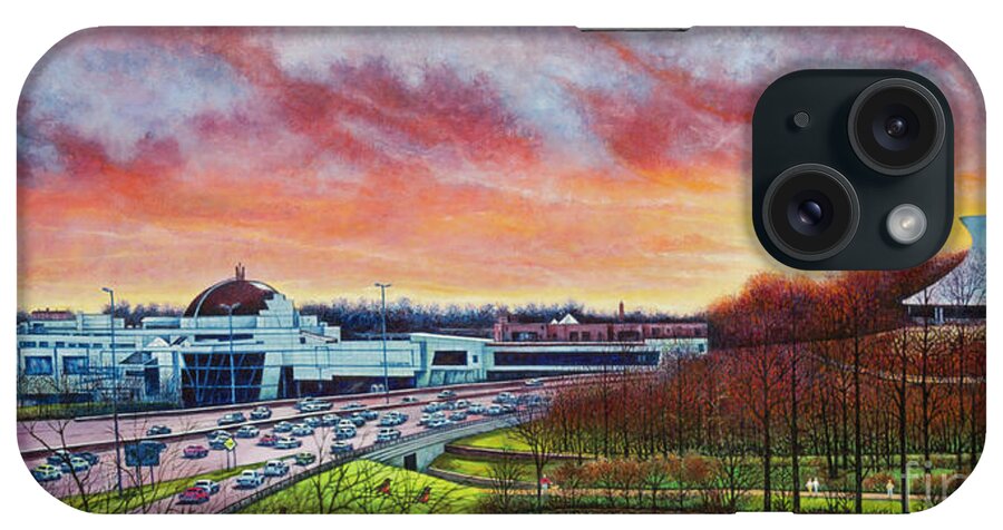 St. Louis iPhone Case featuring the painting St. Louis Science Center and the Planetarium by Michael Frank