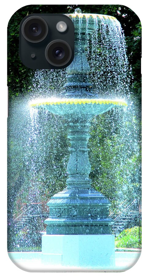 Montreal iPhone Case featuring the photograph St Louis Square Fountain by Randall Weidner
