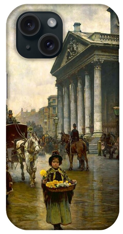 William Logsdail - St Martin-in-the-fields iPhone Case featuring the painting St Martin in the Fields by MotionAge Designs