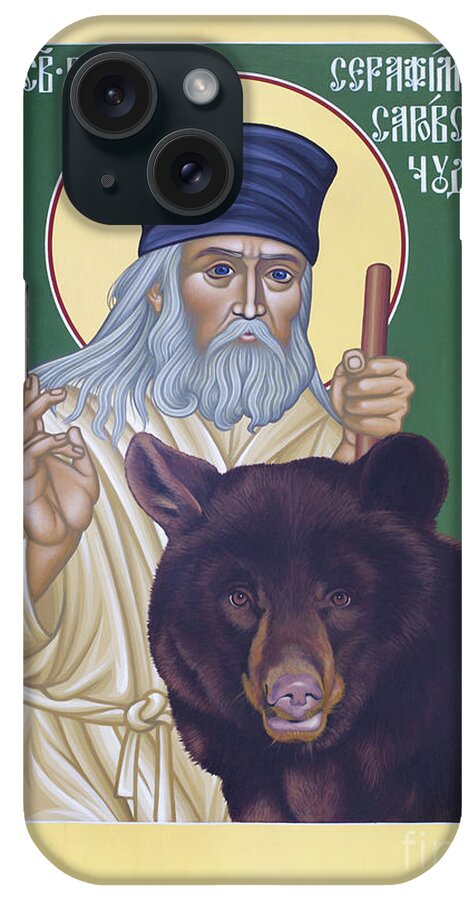 St. Seraphim Of Sarov iPhone Case featuring the painting St. Seraphim of Sarov - RLSES by Br Robert Lentz OFM