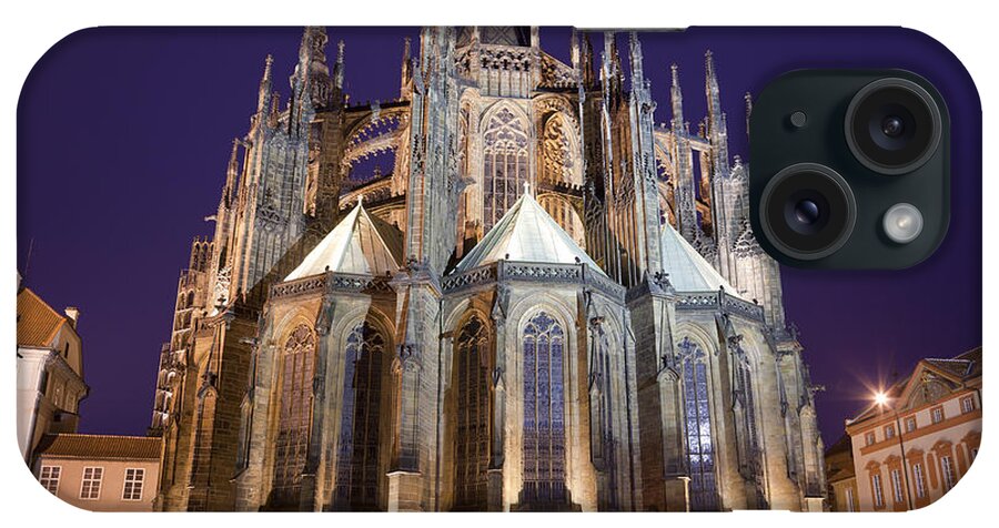 Architecture iPhone Case featuring the photograph St. Vitus Cathedral, Prague by Bernd Rohrschneider