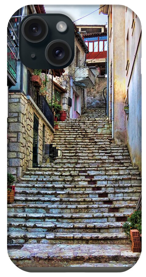 Stairs iPhone Case featuring the photograph Stairs on Greek Island by Helaine Cummins