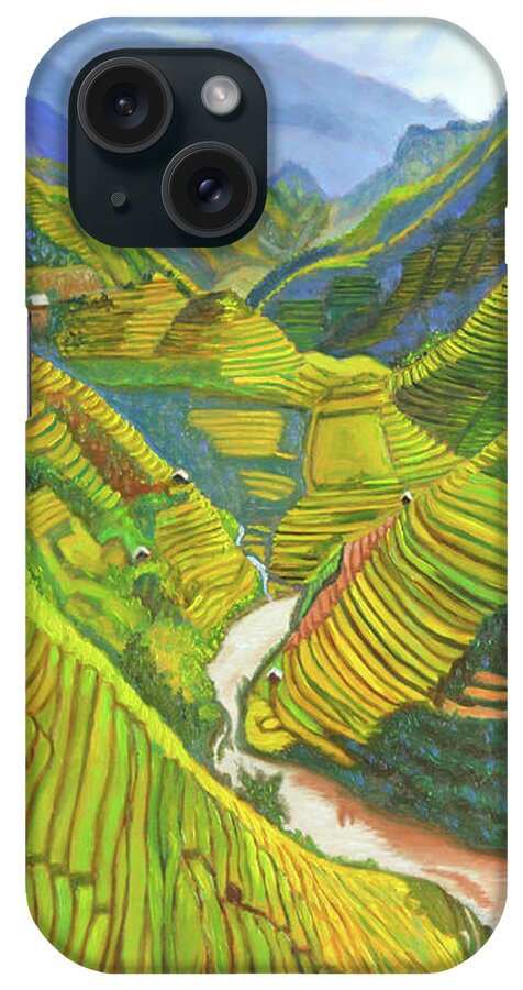 Hmong Woman iPhone Case featuring the painting Stairway to Heaven by Thu Nguyen