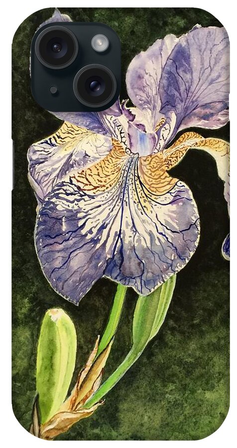 Iris iPhone Case featuring the painting Stand Out In My Garden by Sonja Jones