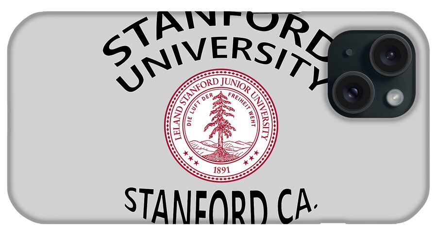 Stanford University iPhone Case featuring the digital art Stanford University Stanford California by Movie Poster Prints