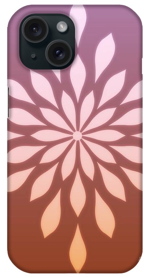 Ombre iPhone Case featuring the digital art Star Flower Ombre by Mindy Bench