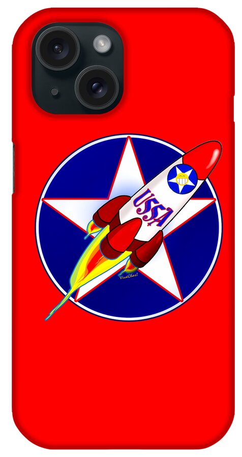 Star Rider Corps iPhone Case featuring the digital art Star Rider Corps Rondel Commander by Chas Sinklier