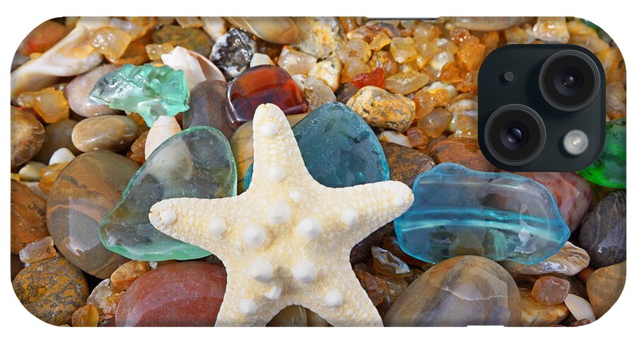 Starfish iPhone Case featuring the photograph Starfish Art Prints Star Fish Seaglass Sea Glass by Patti Baslee