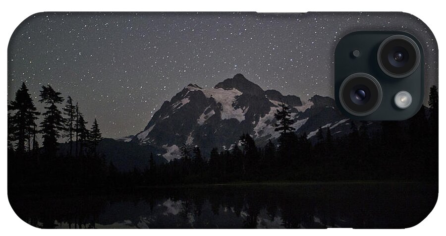 Picture Lake iPhone Case featuring the photograph Starry Night Picture Lake Reflection by Matt McDonald