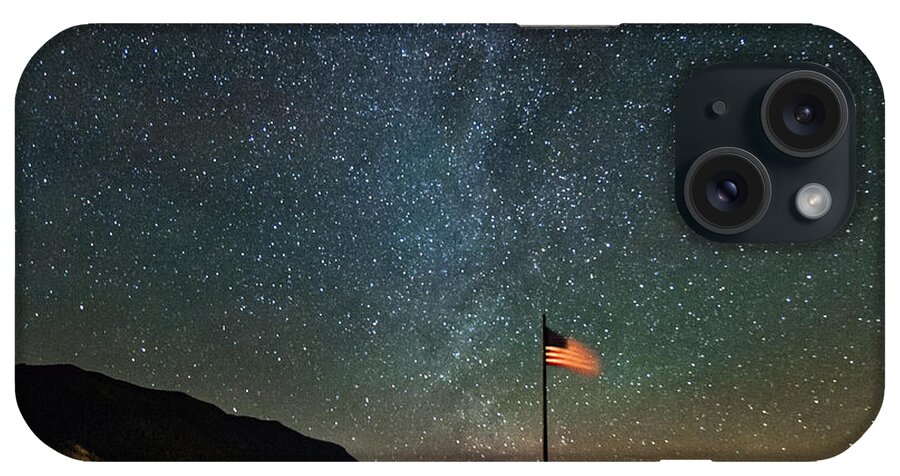 Night iPhone Case featuring the photograph Stars and Stripes by Cat Connor