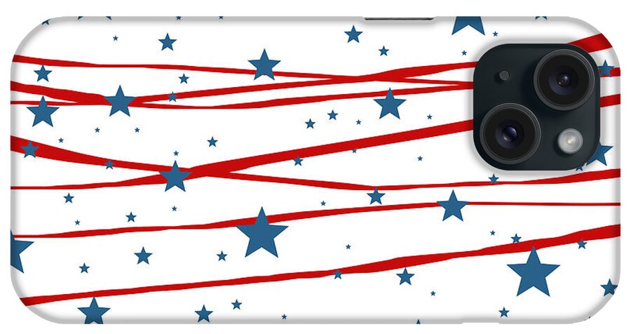 Stars And Stripes iPhone Case featuring the digital art Stars and Stripes by Marianna Mills