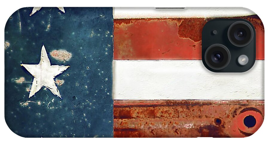 Flag iPhone Case featuring the digital art Stars'n'Stripes by Micah Offman
