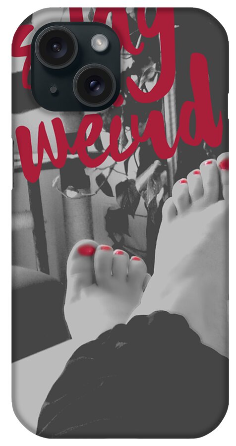 Black And White iPhone Case featuring the photograph Stay weird with proud. by Eskemida Pictures