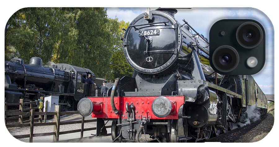 Lms iPhone Case featuring the photograph Steam locos at Rothley by Steev Stamford