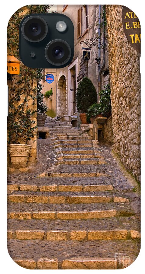 Travel iPhone Case featuring the photograph Steep Street in St Paul de Vence by Louise Heusinkveld