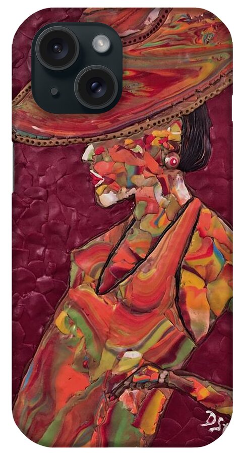 Portrait iPhone Case featuring the mixed media Stepping Out by Deborah Stanley