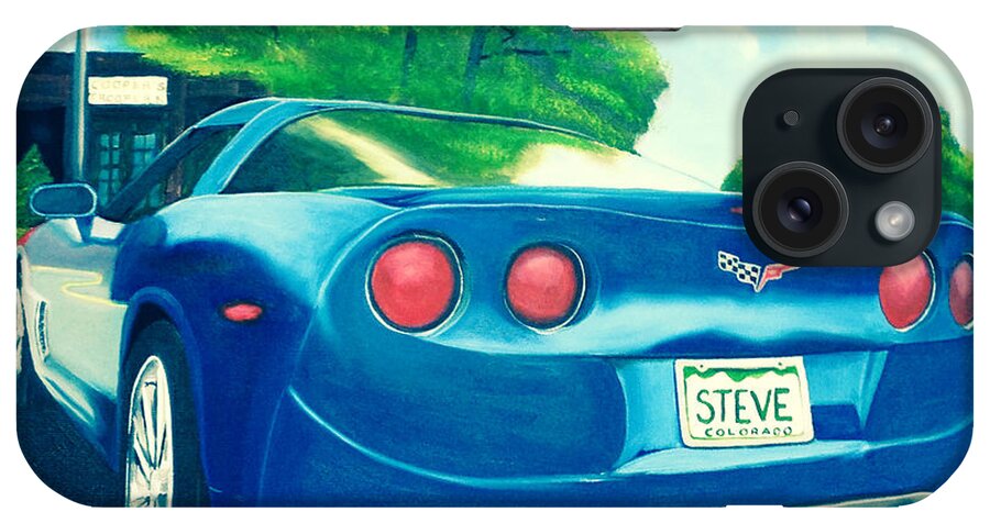  iPhone Case featuring the painting Steve's Corvette by Dean Glorso
