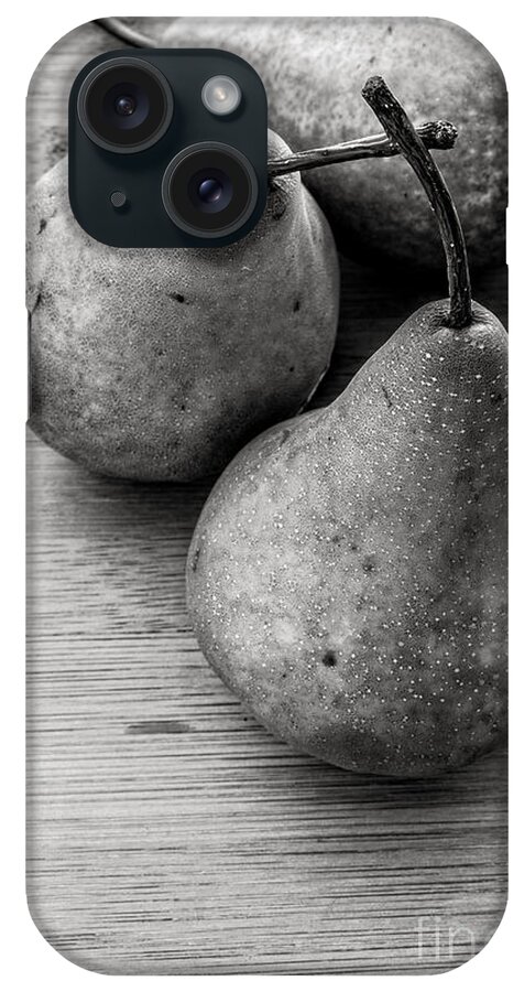 Food iPhone Case featuring the photograph Still Life of Three Pears by Edward Fielding