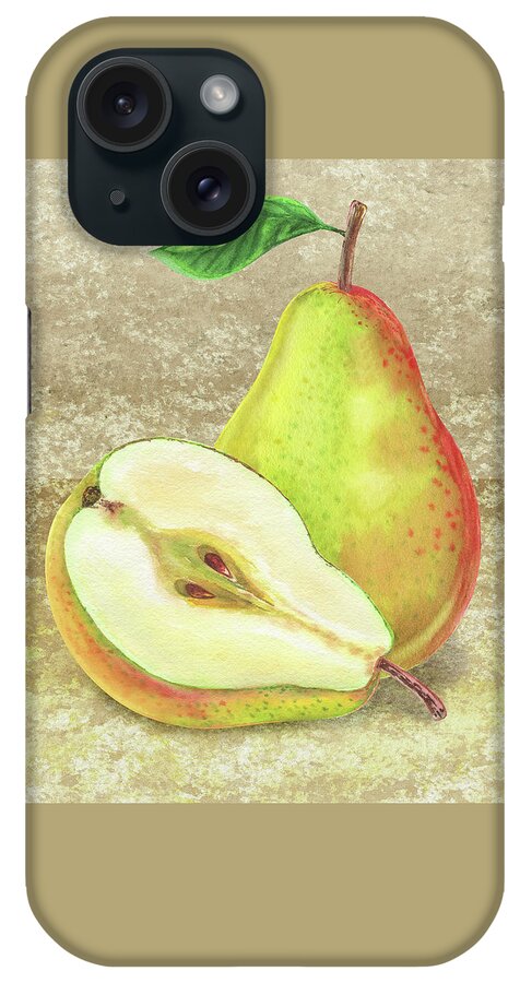 Pear iPhone Case featuring the painting Still Life Wit Pear by Irina Sztukowski