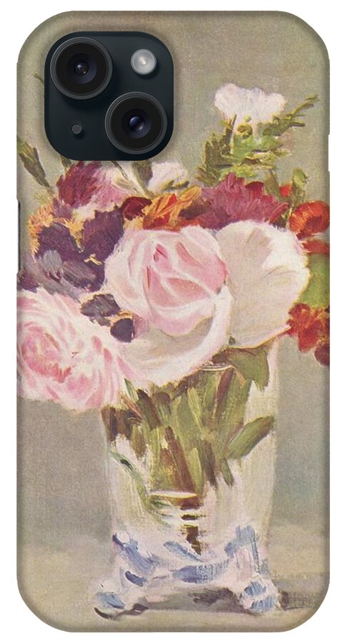 Still Life With Flowers - Edouard Manet iPhone Case featuring the painting Still life with flowers by MotionAge Designs