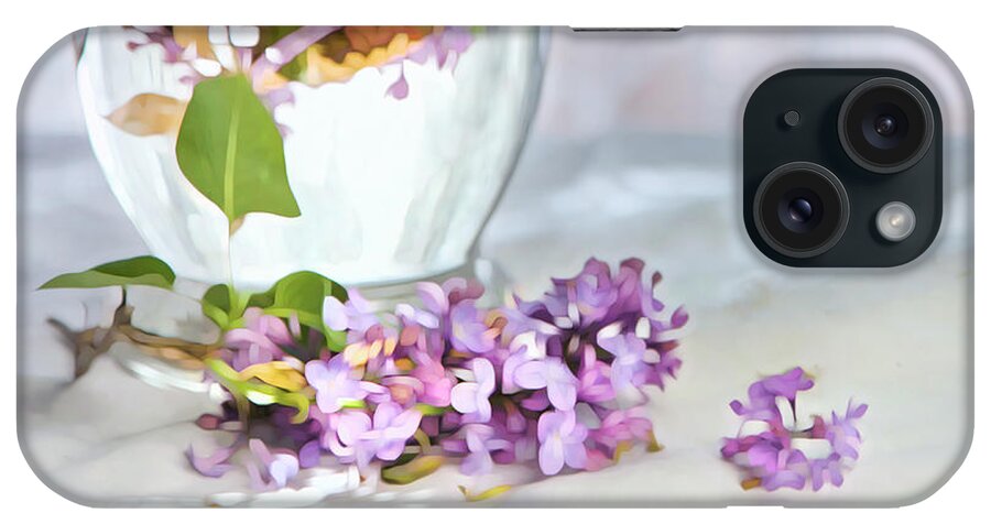 Theresa Tahara iPhone Case featuring the photograph Still Life With Lilacs by Theresa Tahara