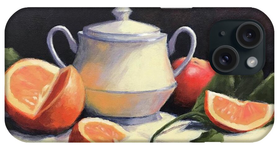 Still Life With Fruit iPhone Case featuring the painting Still Life with Oranges by Janet King