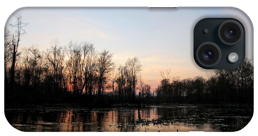 Richmond River Photographs iPhone Case featuring the photograph Stillness Virginia Waterways by Digital Art Cafe