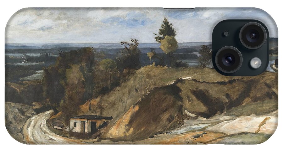 19th Century Art iPhone Case featuring the painting Stonequarry by the River Oise II by Carl Fredrik Hill