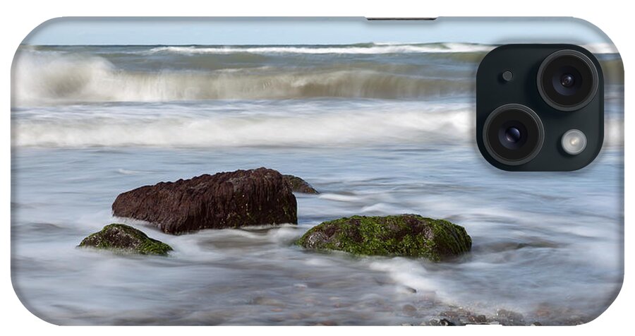 Baltic Sea iPhone Case featuring the photograph Stones, Seaweed And Waves by Andreas Levi