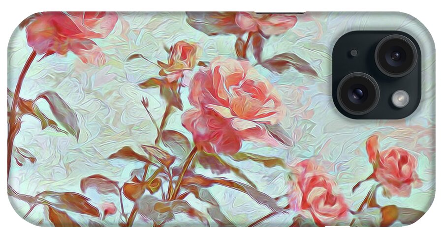 Rose iPhone Case featuring the digital art Stop to Smell the Roses by Bonnie Willis