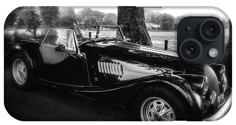Classic Car iPhone Case featuring the photograph Stopping Under the Dark Hedges by Norma Warden