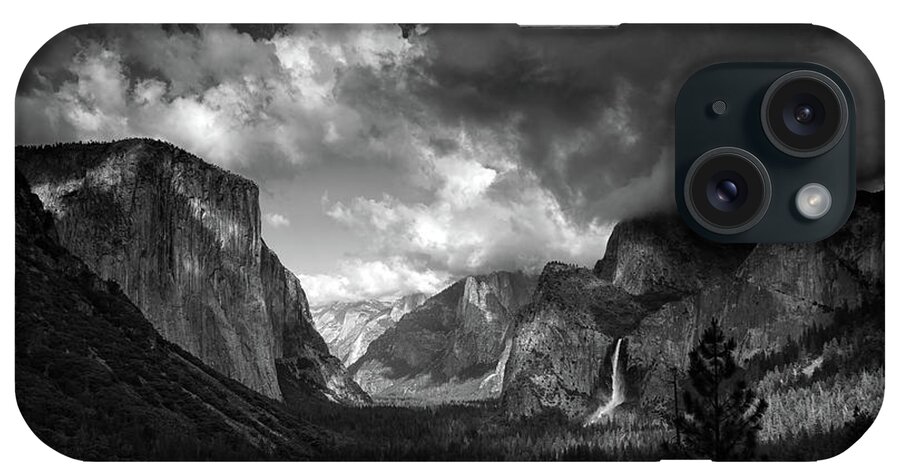 Tunnel View iPhone Case featuring the photograph Storm Arrives in the Yosemite Valley by Raymond Salani III