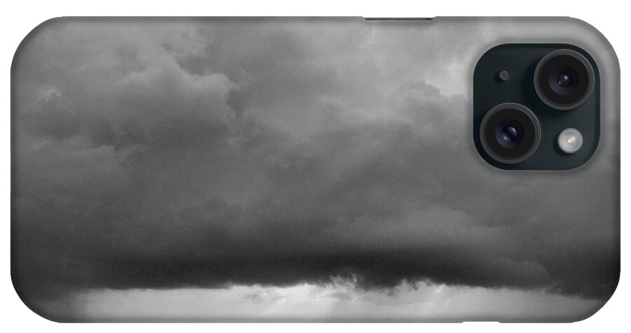 Black And White iPhone Case featuring the photograph Storm Brewing by Mariarosa Rockefeller