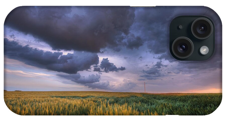 Barley iPhone Case featuring the photograph Storm Clouds Over Barley by Dan Jurak