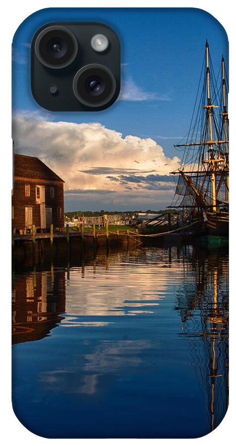 Salem iPhone Case featuring the photograph Storm leaves reflection on Salem by Jeff Folger