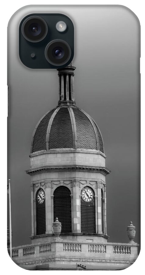 Clouds iPhone Case featuring the photograph Storm Over Dome In Black and White by Greg and Chrystal Mimbs