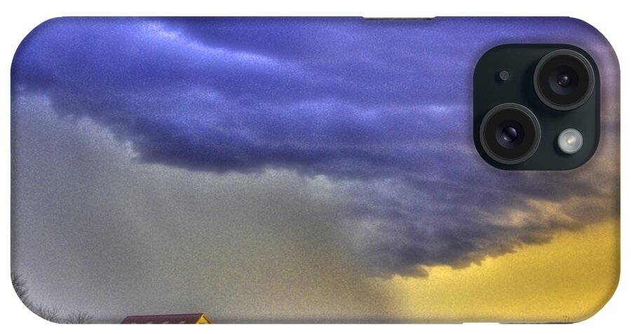 Landscape iPhone Case featuring the photograph Storm Over River by Sam Davis Johnson