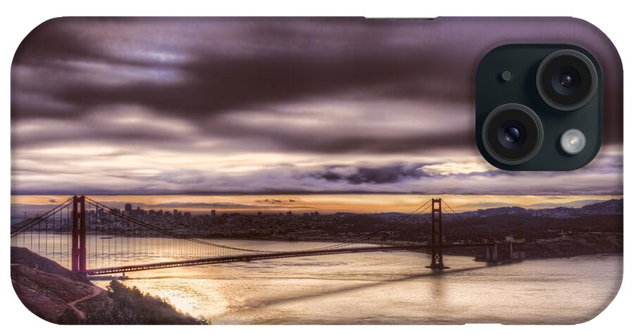 Bridge iPhone Case featuring the photograph Stormy Morning SF Bay Bridge by Bruce Bottomley