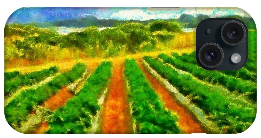 Strawberry Field iPhone Case featuring the digital art Strawberry Fields by Caito Junqueira