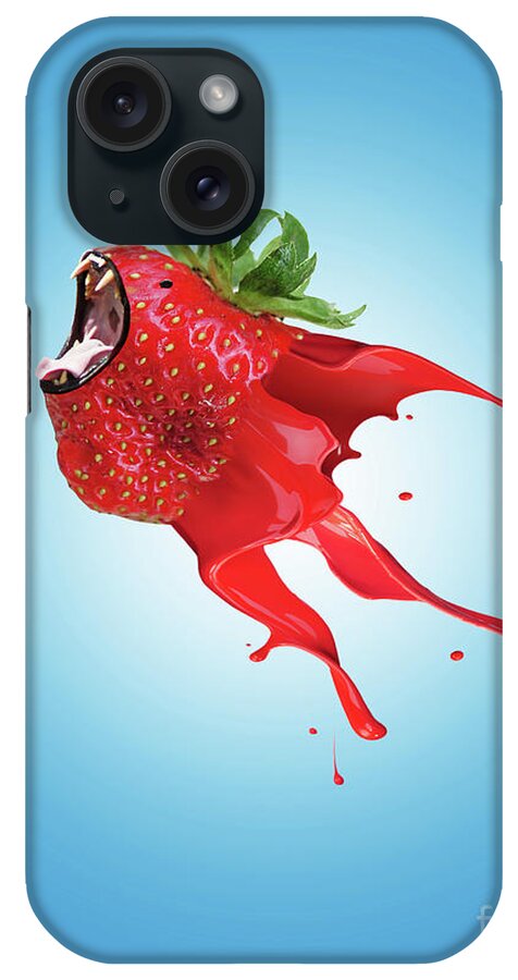 Blue iPhone Case featuring the photograph Strawberry by Juli Scalzi