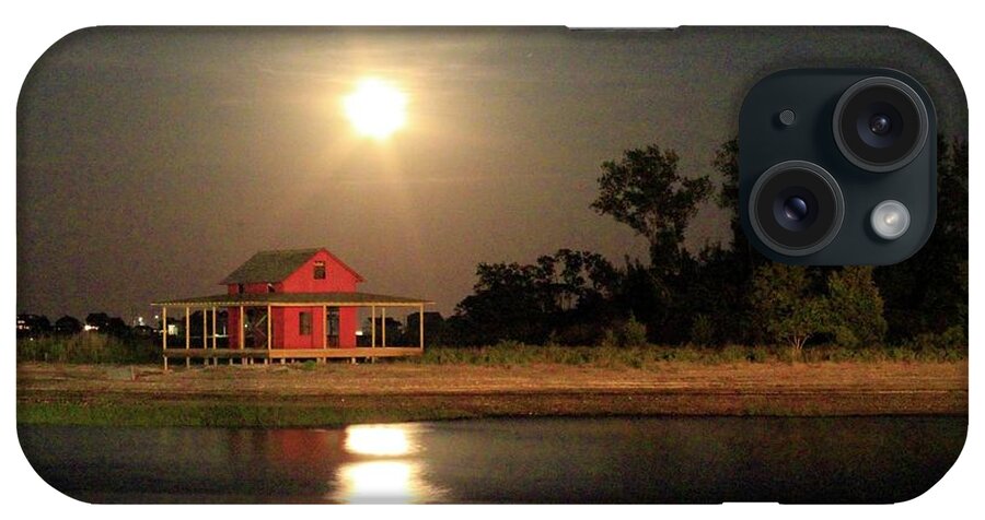 Strawberry Moon iPhone Case featuring the photograph Strawberry Moon of Grass Island by Catie Canetti