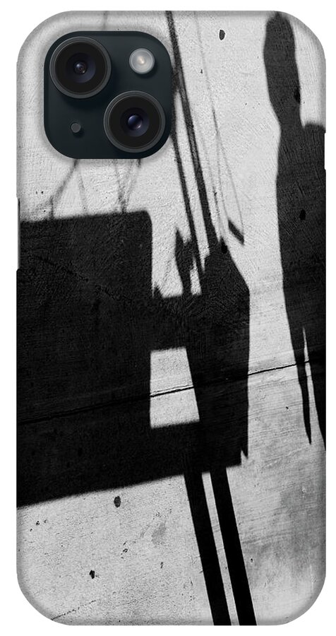 Street iPhone Case featuring the photograph Abstract Shadows III BW by David Gordon