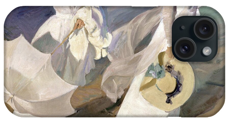 Sorolla iPhone Case featuring the painting Strolling along the Seashore by Joaquin Sorolla y Bastida