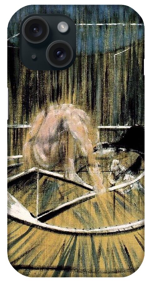 Francis Bacon iPhone Case featuring the painting Study for Crouching Nude by Francis Bacon