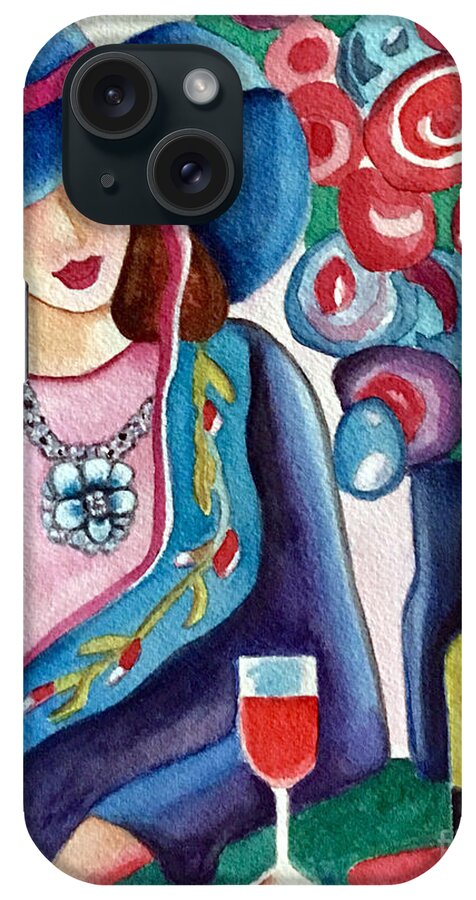  Lady iPhone Case featuring the painting Relaxing by Sue Carmony