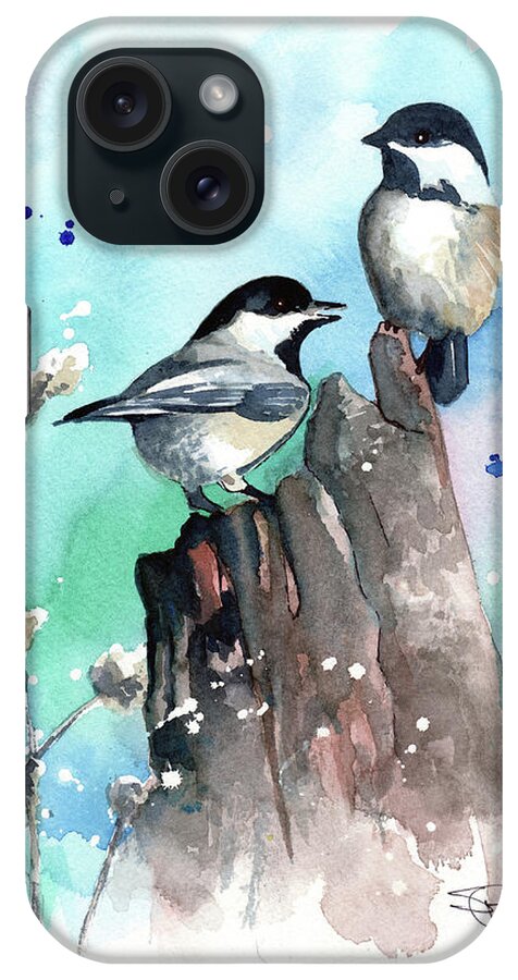 Bird iPhone Case featuring the painting Stump by Sean Parnell