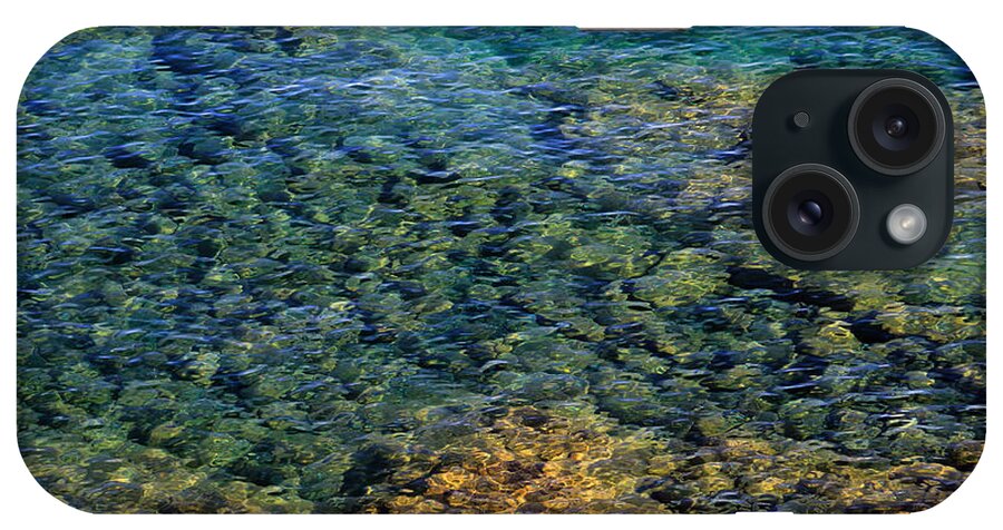 Rocks iPhone Case featuring the photograph Submerged rocks at Lake Superior by Bonnie Follett